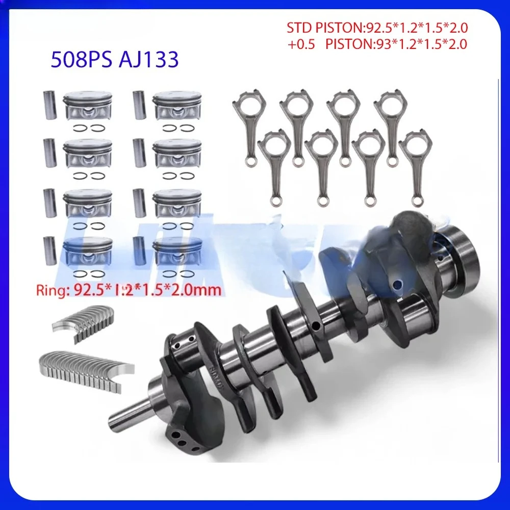 Engine Crankshaft Kit Piston Conrod Fit 5.0 T L 508PS For 10-20 JAGUAR LAND ROVER F-PACE F-TYPE XF XJ XK RANGE ROVER RF8WPЗBA
