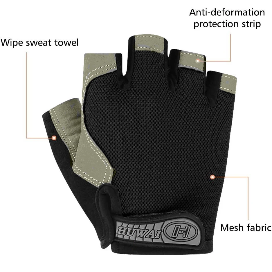 1 Paar Fietshandschoenen Voor Heren Dames, Half Vinger Racefiets Mtb Handschoen, Anti-Slip Schokabsorberende Handschoen Voor Fitness Buitensporten