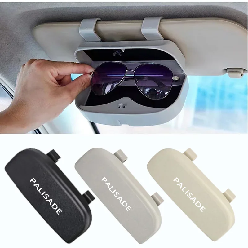 Car Glasses Case Car interior accessories Car Decorating Sunglasses Holder For Palisade Hyundai Tiburon Starex I10 I20 Grandeur