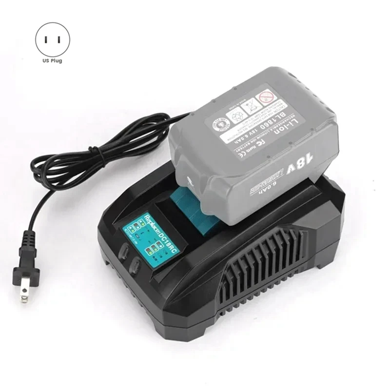 New MT Single Charge Fast Charger Is Suitable For Makita Power Tool 14.4-18V Lithium Battery Pack US-Plug Black Abs 1 Piece