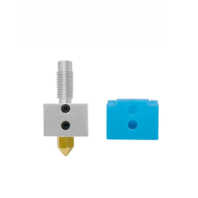 0.4mm Hot End Nozzle Print Head Assembly For FLSUN Q-S PRO For 3D Printer Blue Aluminum Heating Block Brass Extruder Component