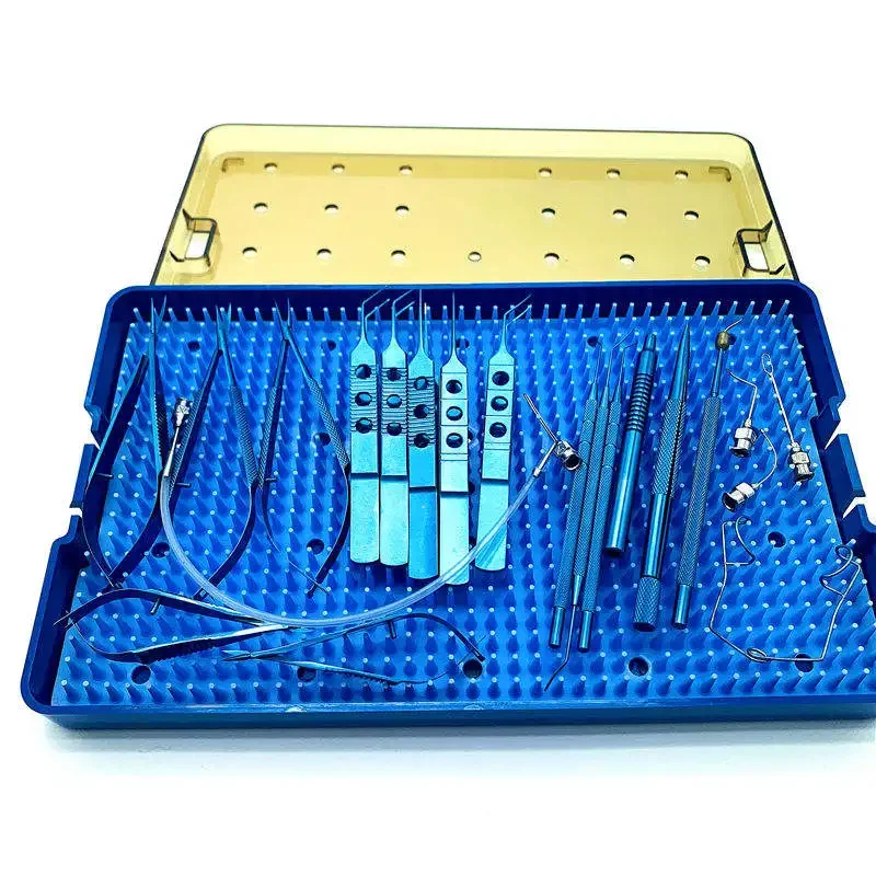 

21pcs Titanium Alloy cataract Ophthalmic instrument With silicone sterilization box