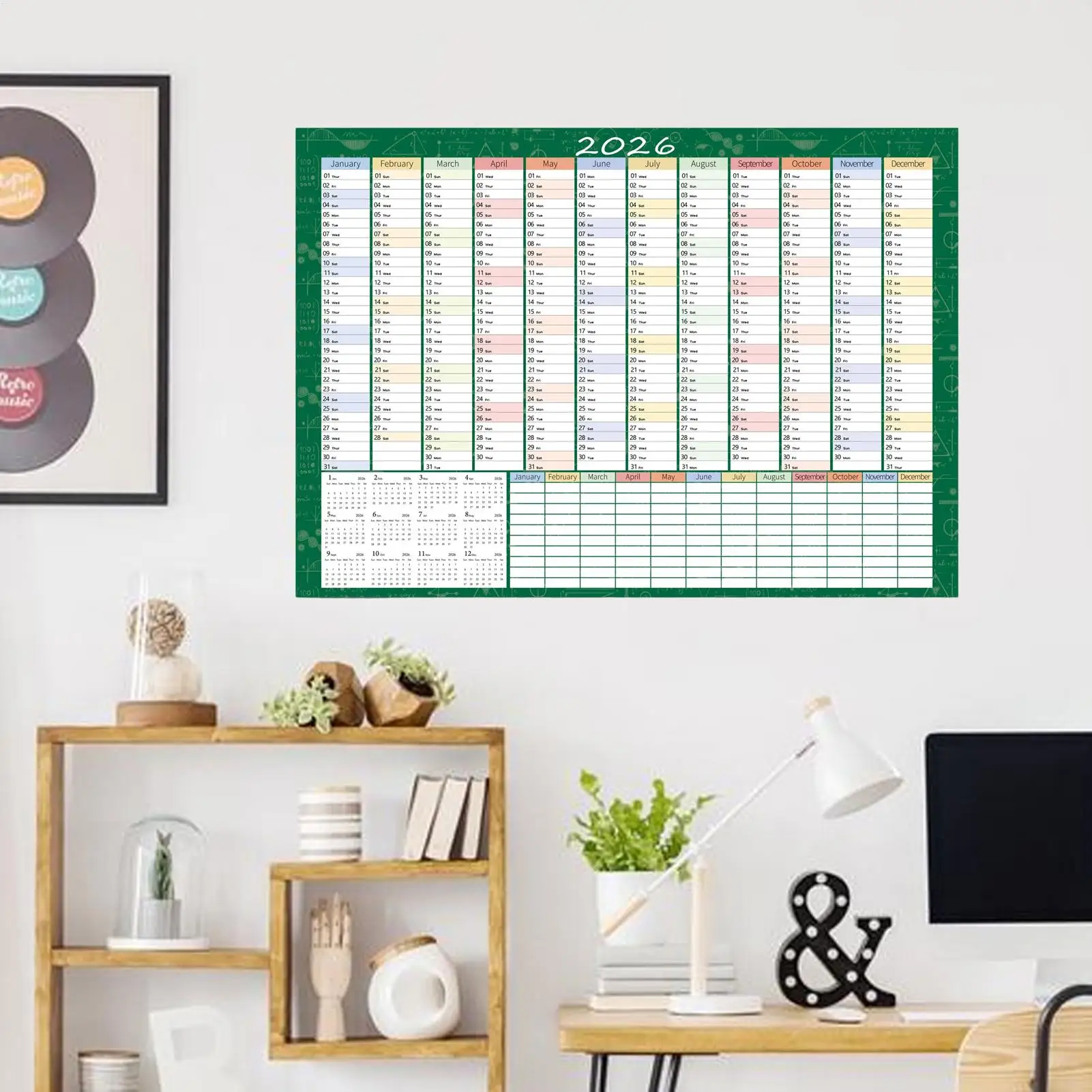 2026 New Yearly Daily Calendar Wall Schedule Planner Sheet Paper 365 Day Plan Annual Hanging Planning Weekly Agenda Pad Month 12