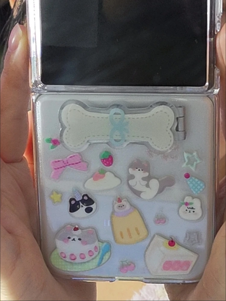 New Cute Bread Cat Bow Puppy 3D Jelly Stickers INS Style DIY Decor Stickers For Phone Laptop Tablet Ornament