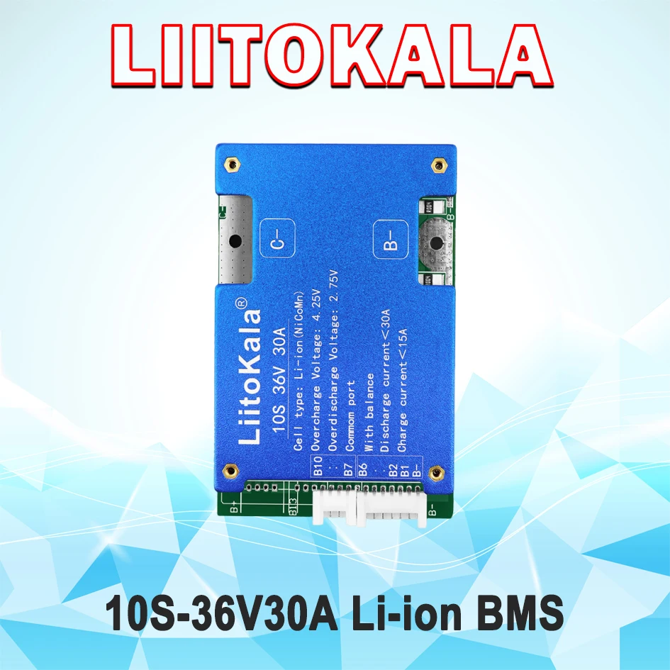 LiitoKala 10S-36V30A-BMS لوحة حماية بطارية ليثيوم أيون