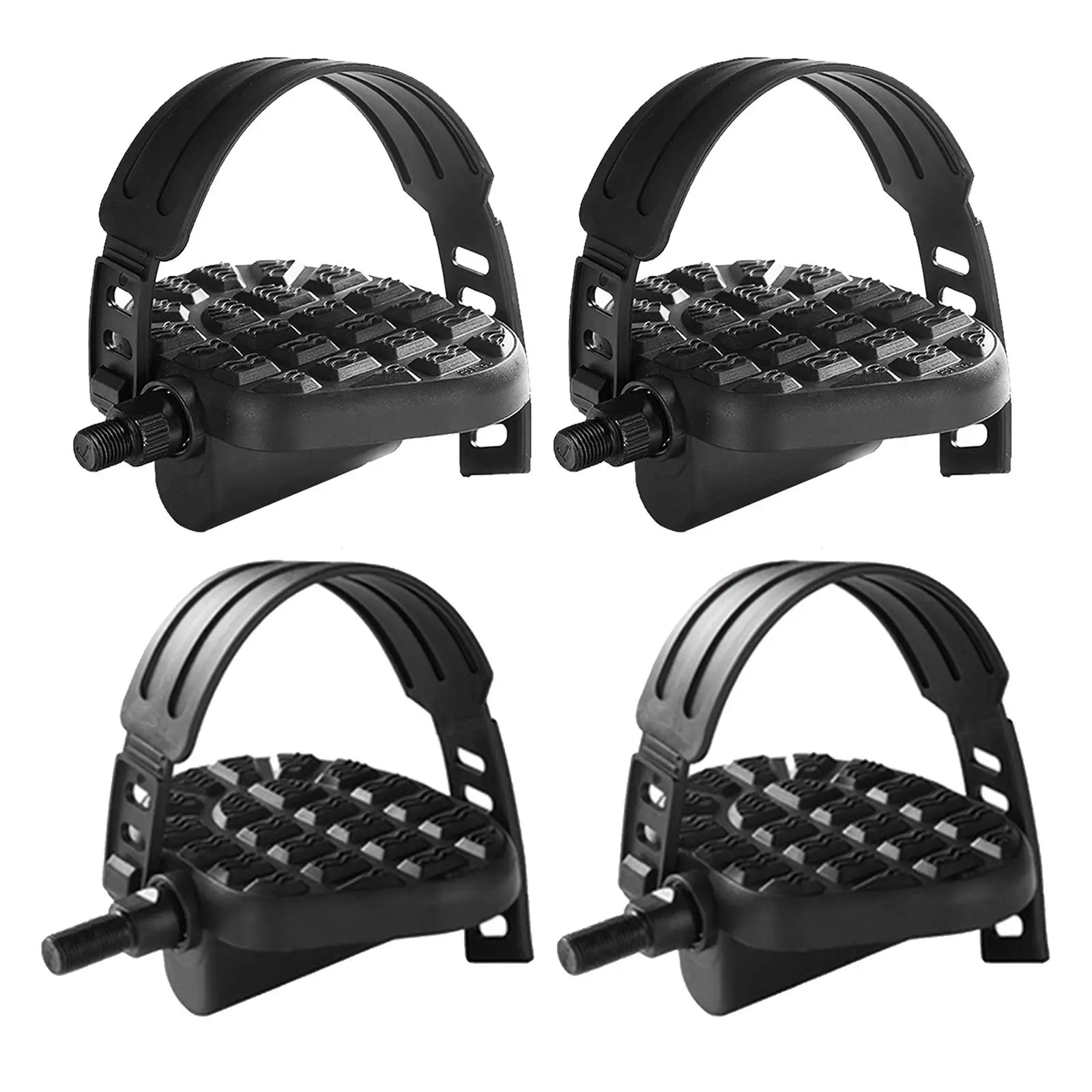 Exercise Bike Pedals with Adjustable Straps Non Slip Indoor Pedal