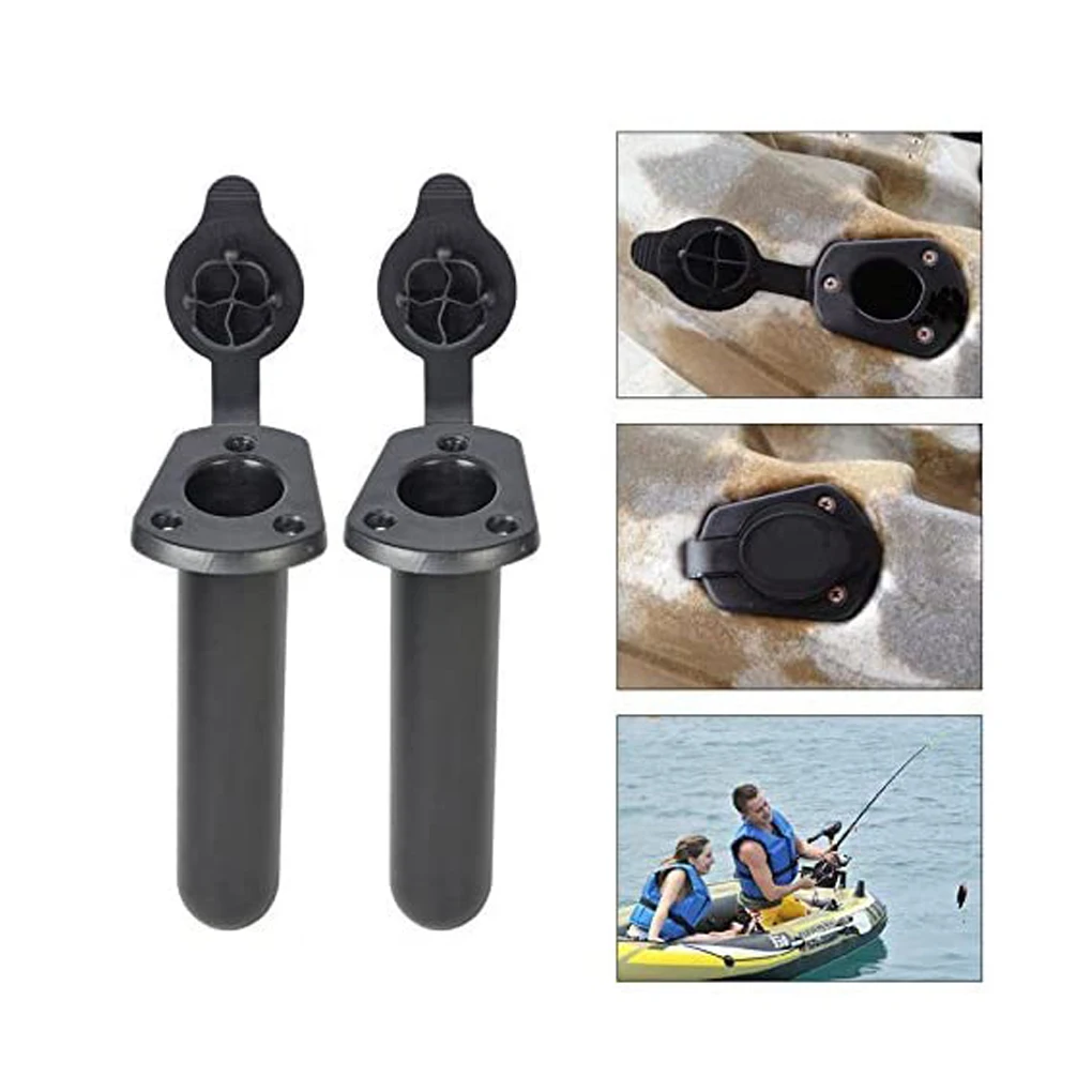 Pack of 2 Fishing Rod Holder Gasket Cap Kit Bracket Rubber Upgrade Replacement Part Fish Accessory for Boat Kayak Canoe