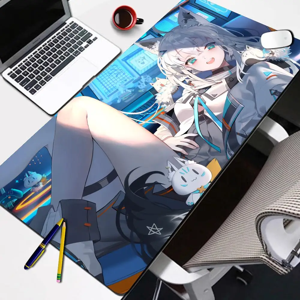 Gaming Mouse Pad Custom Home Computer Keyboard Pad Desk Mat Laptop Soft Anti-slip Table Mat Hololive Shirakami Fubuki Mousepad