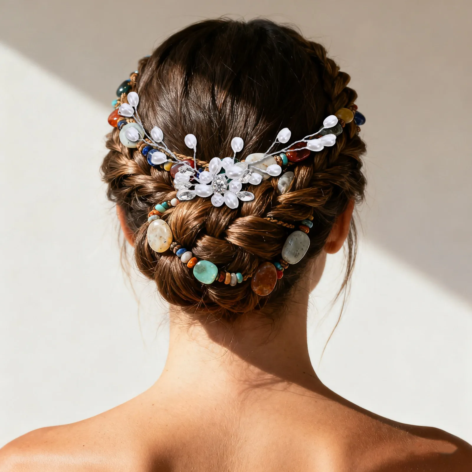 

23pcs Pearl Rhinestone Hair Pins Wedding Flower U-Shaped Clips Bridal Hair Accessories For Women French Fork Jewelry Set