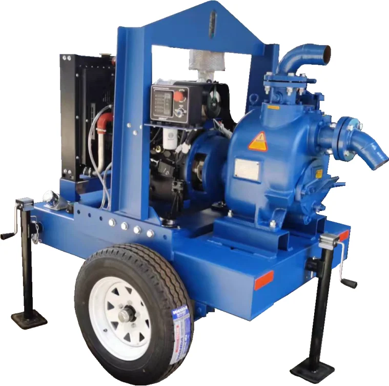 Ocean Pump New Trailer Type Diesel Engine Self-Priming Water Pump