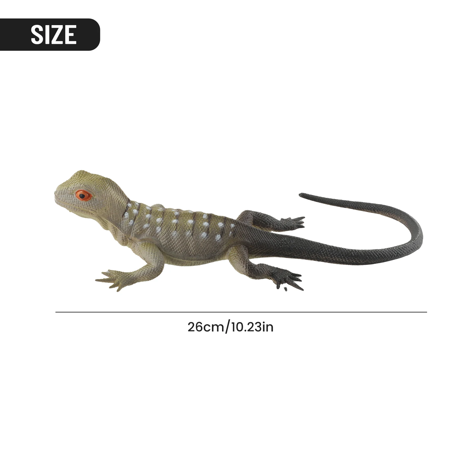 Lifelike Shape Rubber Lizards Rubber Vocal Animal Model Zoo Reptile Color Random Lifelike Shape Toy Collection