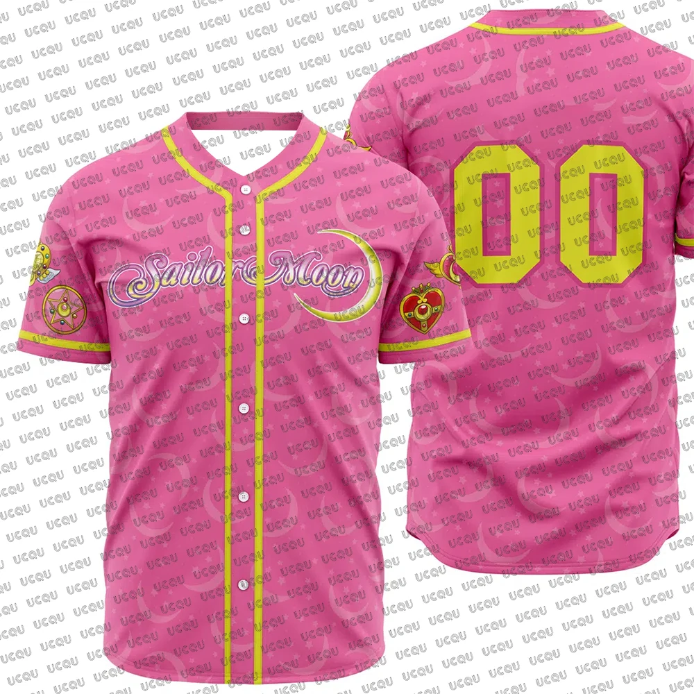 

MINISO Summer New Baseball Jersey For Adult/Kid Anime Sailor Moon Special Edition Baseball Jersey Design Edition Baseball Shirts