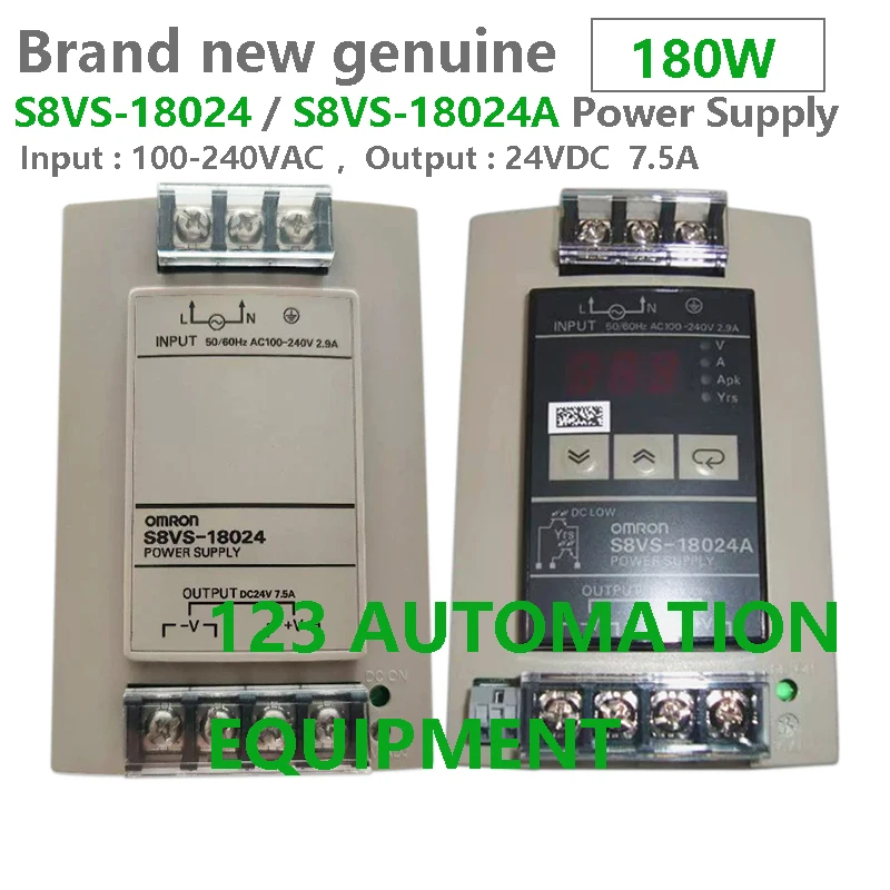 Authentic New Omron S8VS-18024 S8VS-18024A Switching Power Supply 24V 180W