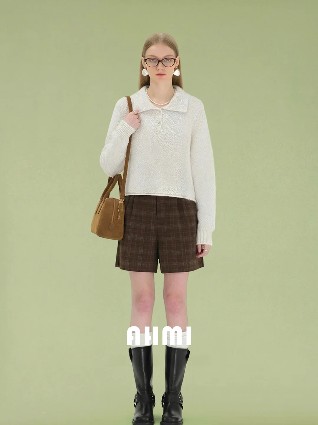 

AHMI Retro mat Women's Knitted Sweater Loose Warm Soft Overhead Long Sve Button up Autumn Winter Faion Soft Cotton