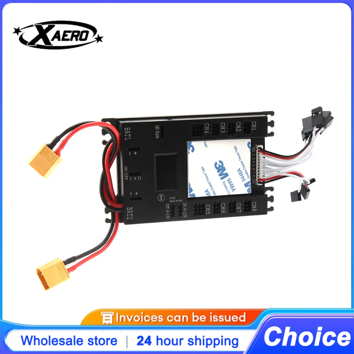 

Power Mini DP Pro 9 Channels Servo Section Board Power Box with BEC for Gas Plane