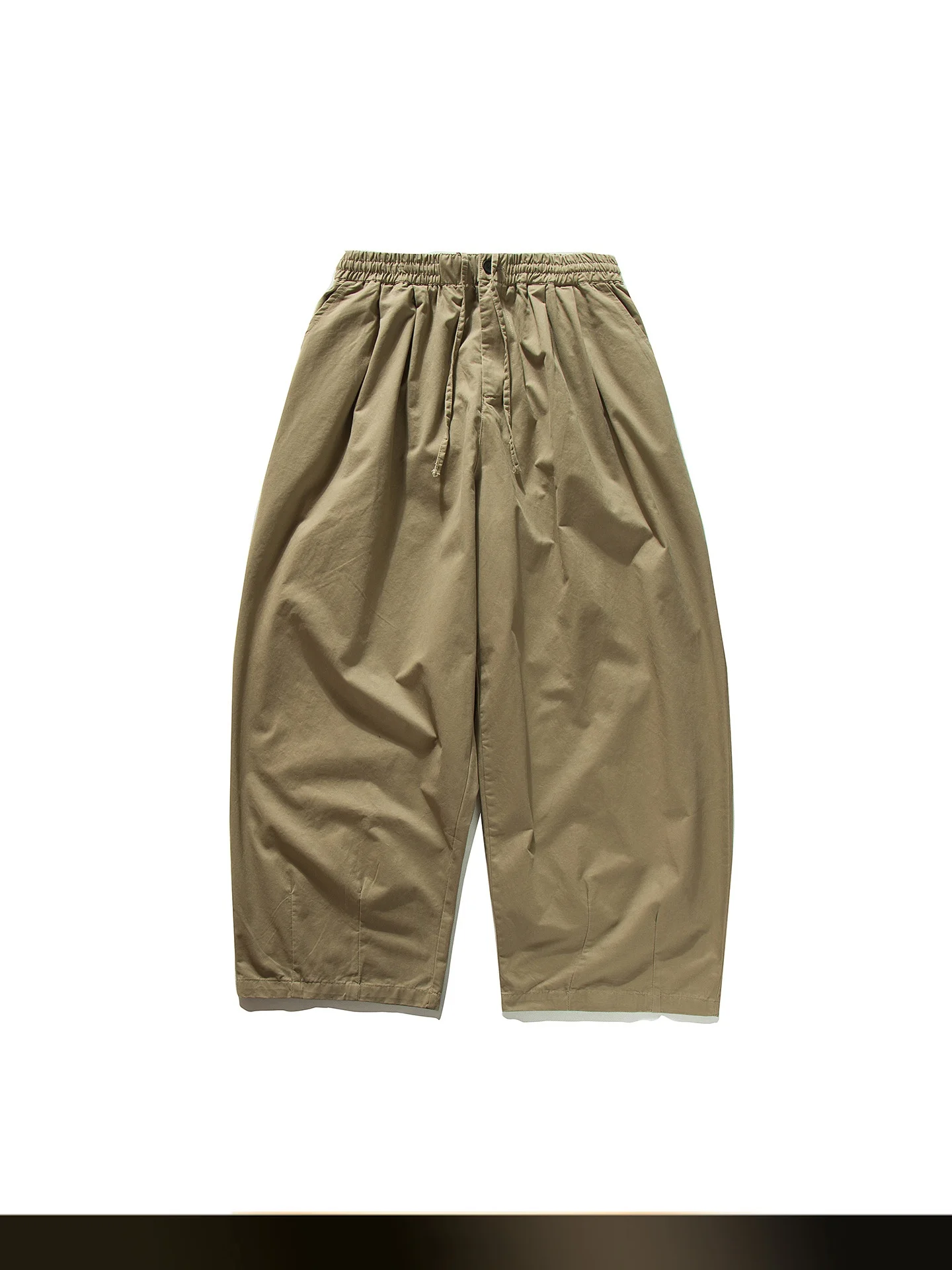 

NTED Японские ретро-брюки из чистого хлопка, свободные повседневные брюки с широкими штанинами, однотонные, с завязками на талии