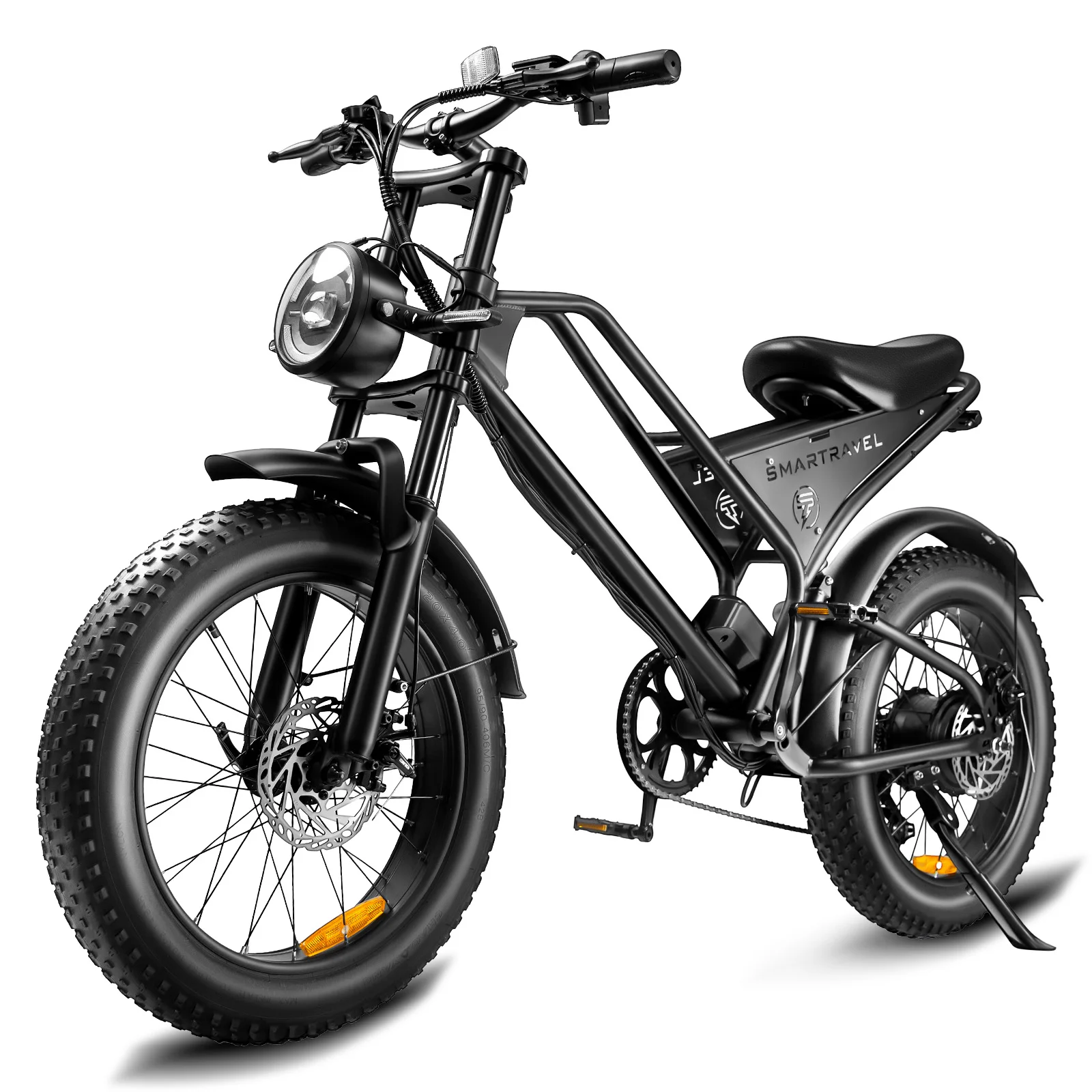 20 Inch Fat Tire Electric Bike, 500W 1000W Motor, Shimano Shifting, Front Fork Suspension, Mechanical Disc Brake, Commuter E-Bike for Adults view 2