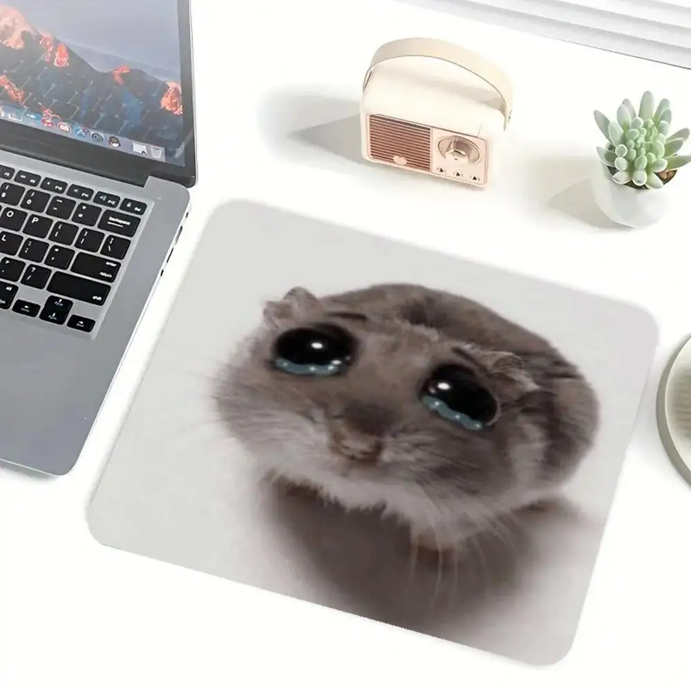 Big Eye Sad Ferret Adorable Animal Close Up Portrait Compatible With Laptop Office Desktop Pad