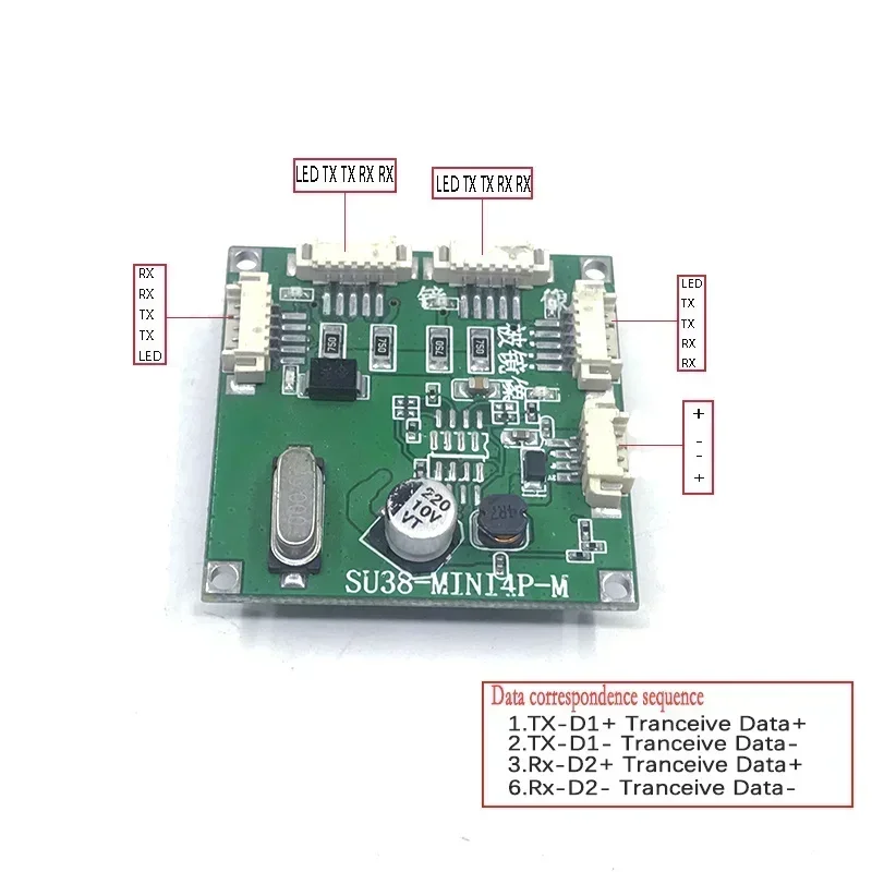 Mini modulo PBCswitch Modulo PBC OEM mini formato 4 porte Interruttori di rete Scheda Pcb mini modulo switch ethernet 10/100Mbps OEM/ODM