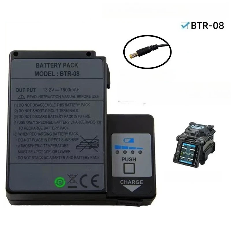 BTR-08 Replacement Battery Pack 13.2V 7800mAh Lithium-ion for Fujikura FSM-60S FSM-60R FSM-18S FSM-18R Fusion Splicer