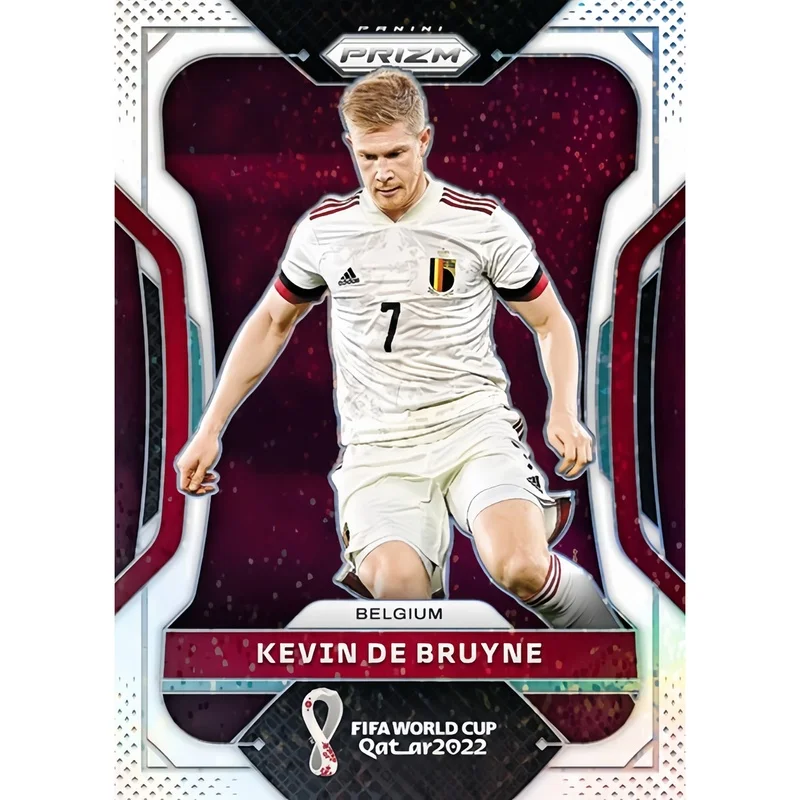 DIY Panini Homemade Football collection card FIFA World Cup Mbappe Neymar Kevin de Bruyne Ronaldo White Sparkle series view 4