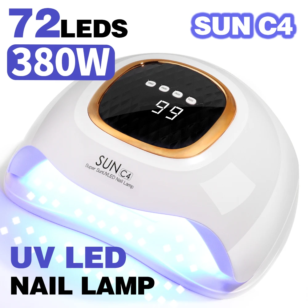 72leds profession elle UV-LED-Nagel lampe 380w Nagel trockner mit LCD-Display Auto-Sensor 4 Timer-Einstellung für Salon und Heim werkzeug