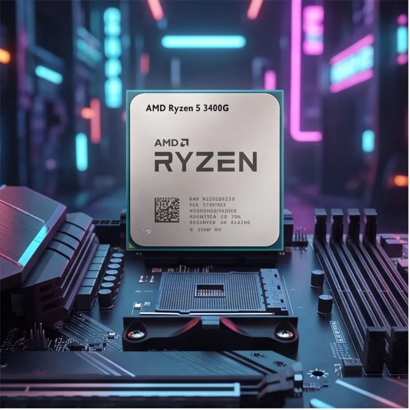 AMD Ryzen 5 3400G R5 3400G 3.7GHz 4‑Core 8‑Thread 65W CPU YD3400C5M4MFH Socket AM4 With Vega 11 Graphics Without Cooler