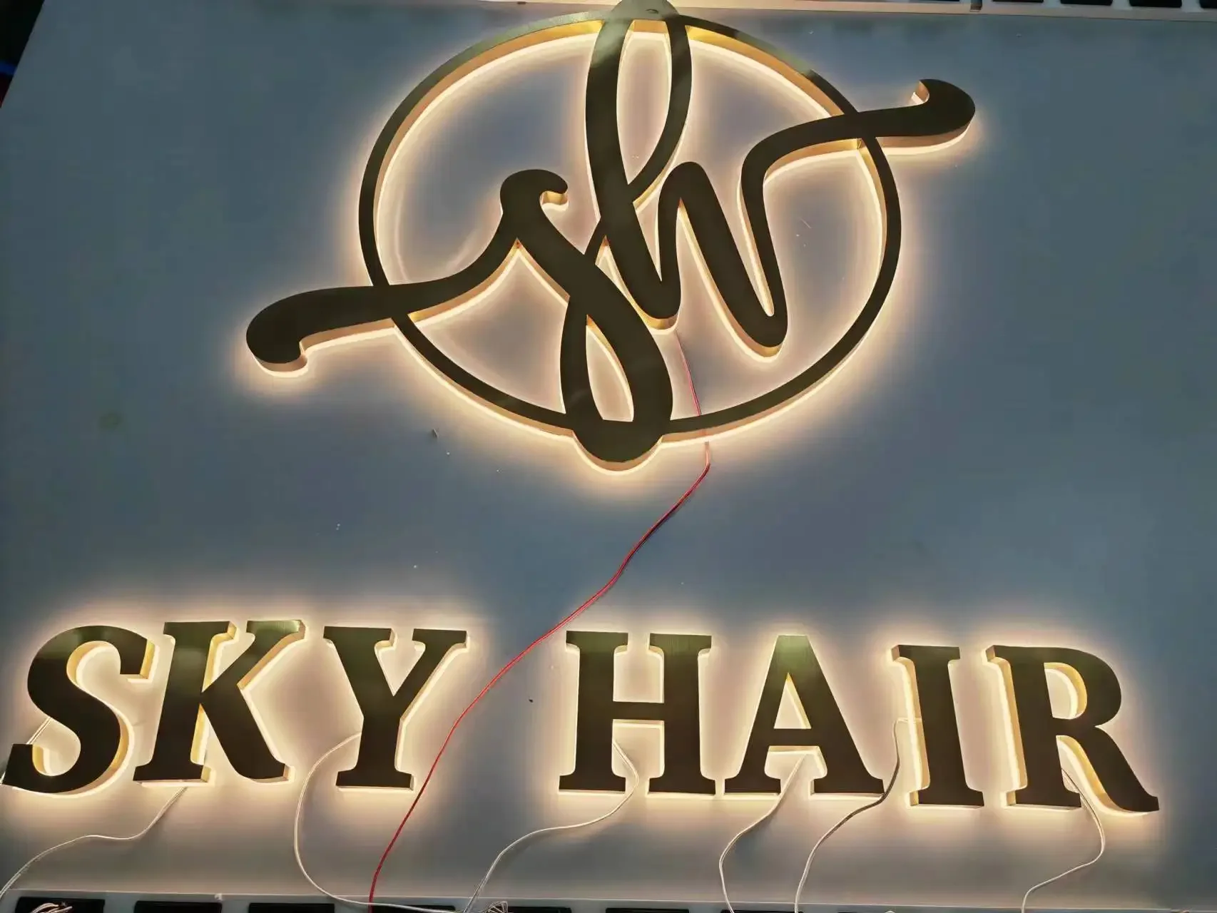 Custom 3D Business Logo - Backlit Metal Outdoor Sign - Acrylic Logo Custom Sign - Custom Backlit Sign 3D Acrylic Business Logo