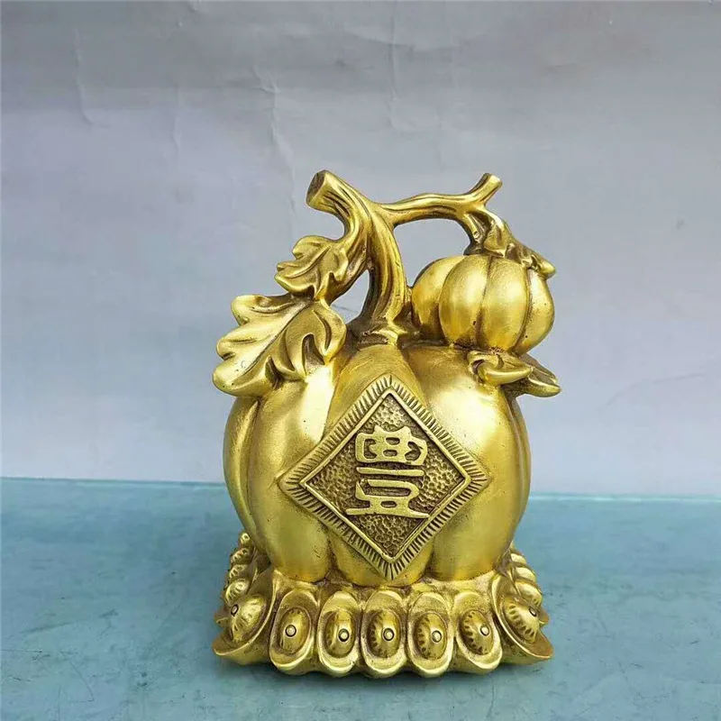 

Guyunzhai Ornaments Brass Jar Pumpkin Home Decorative Crafts Furnishings