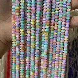 Natural Shell Beads Rondelle Beads Multicolor Mother of Pearl Shell Loose Beads 3*5mm For Bracelets Necklace Diy Jewelry Making