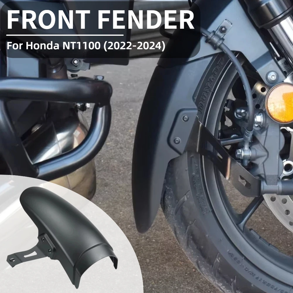 Удлинитель переднего крыла NT1100 для Honda NT 1100 2022-2024, аксессуары для мотоцикла, черный ABS-пластик, защита от брызг.