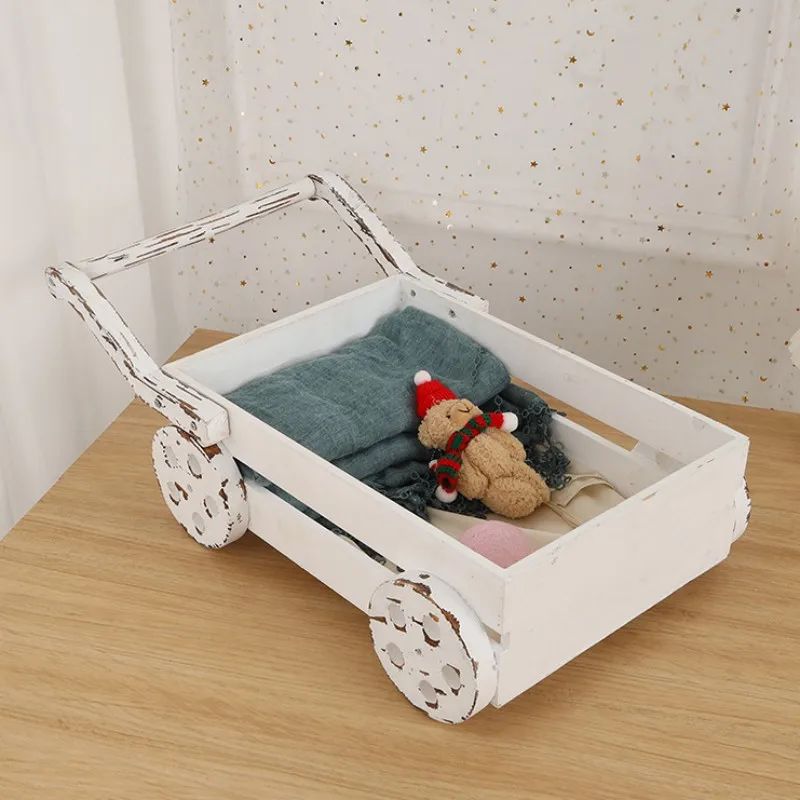 Newborn Photography Props Baby Photography Bed  Mini Chair Car  Retro Posing Baby Doll Bed Photography Furniture