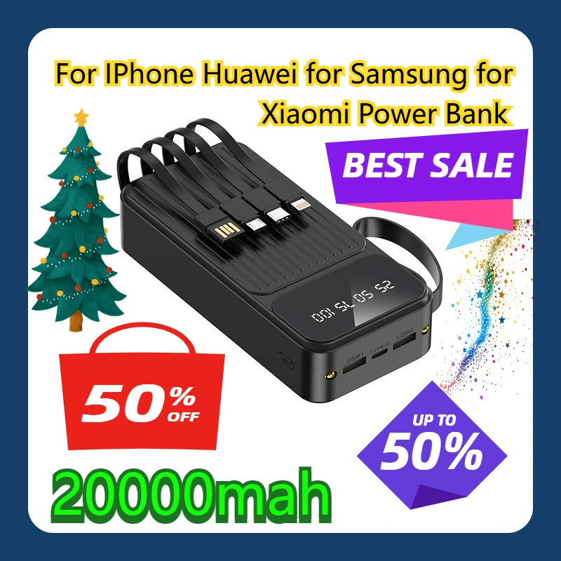 

For IPhone Huawei for Samsung for Xiaomi 20000mAh Power Bank