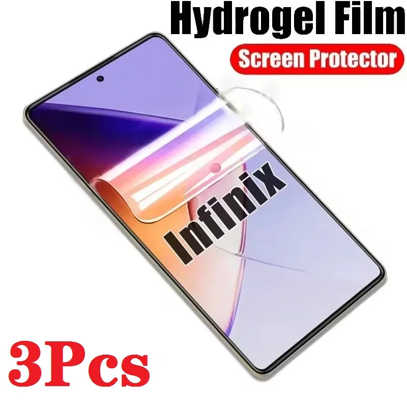 3 Stück Hydrogelfolie für Infinix Note 40 Pro Smart 8 Plus Indian Displayschutzfolie