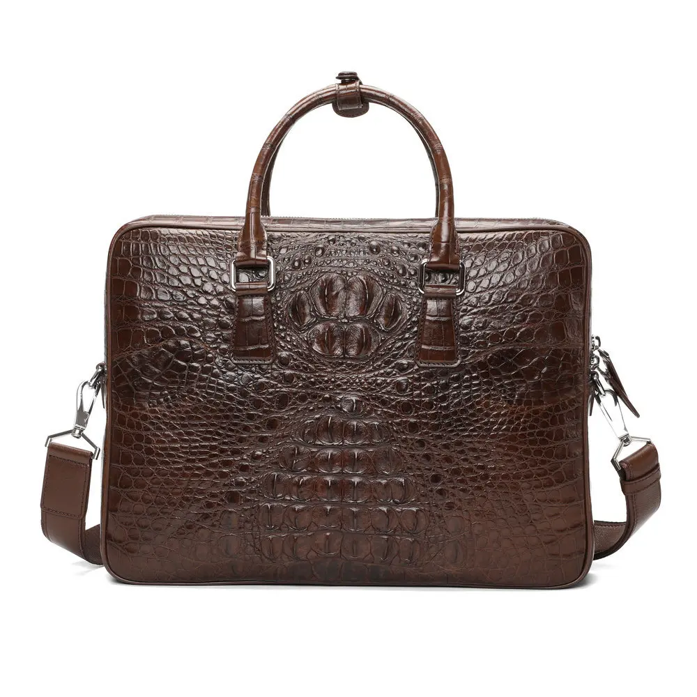 

New Luxury Alligator crocodile skin Genuine Leather Business Men's Briefcase Male Shoulder Bag Men Messenger Laptop Computer Bag