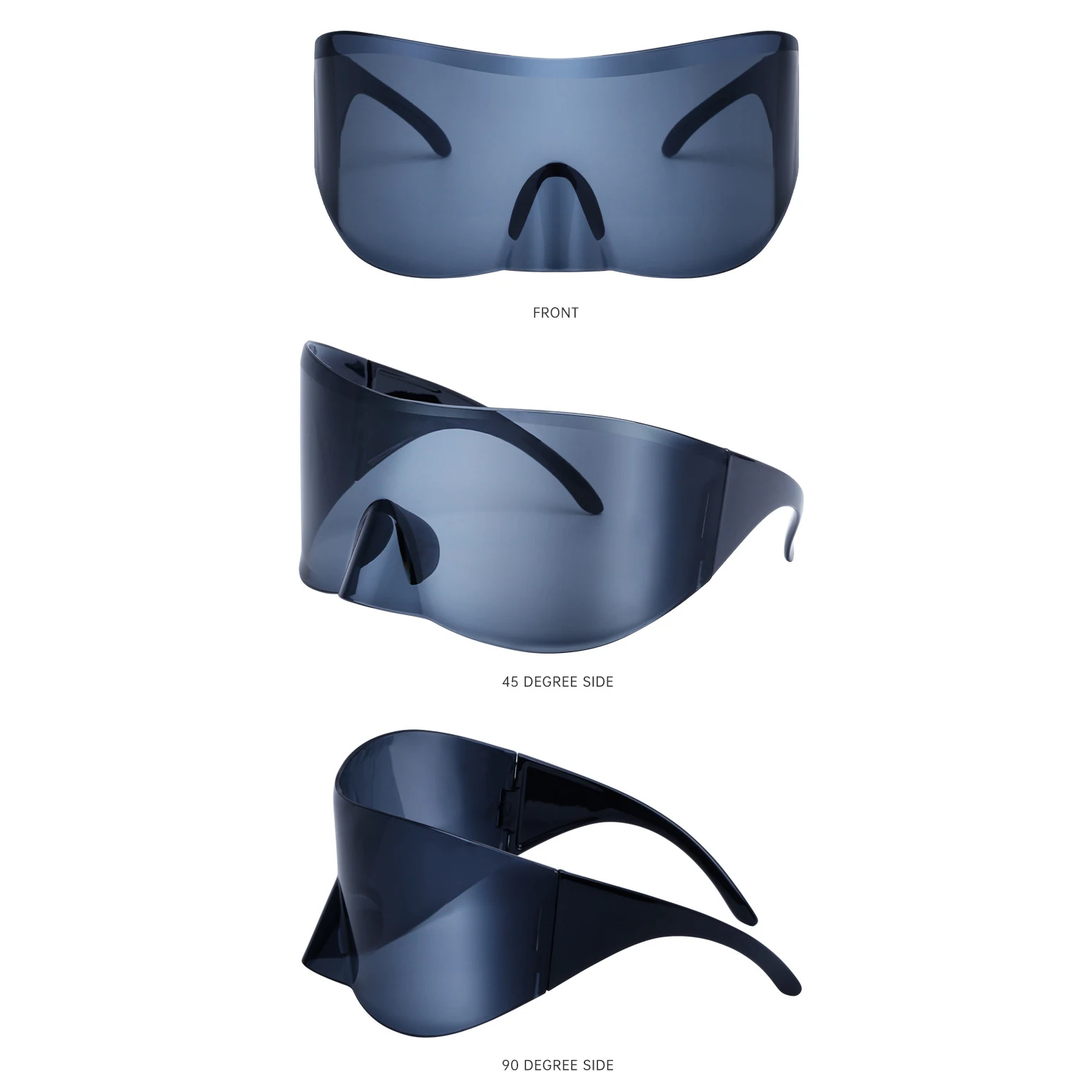 Y2K Luxury Brand Designer Oversized Rimless Sunglasses Women For Men  Vintage Punk Sun Glasses Bird Nose Masked One Piece Goggle image 4