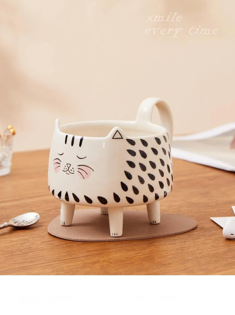 Cat Mug With 4 Legs Cat Cute Coffee Mug For Women Girls Cute Ceramic Meow Mugs Novel Coffee Mugs Funny