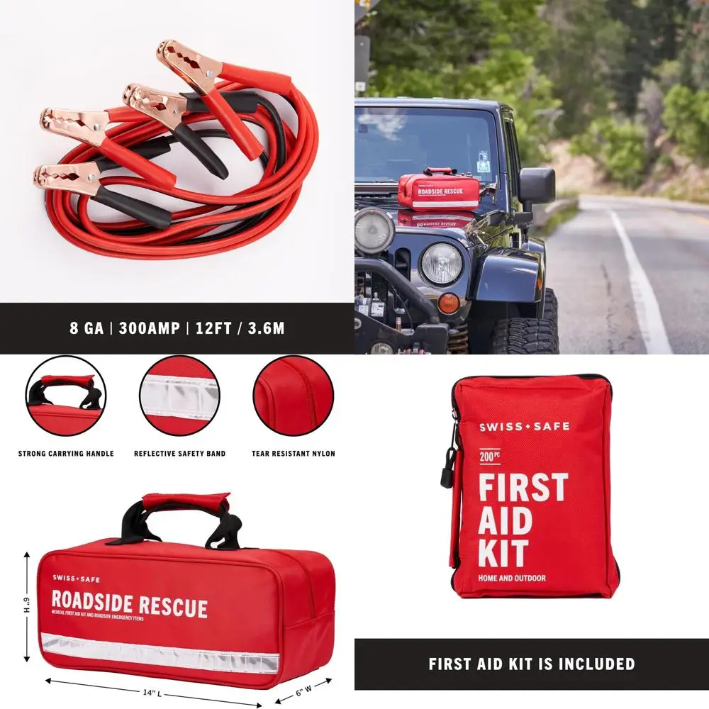 

2-in-1 First Aid Kit for Car, Travel & Home, Businesses - Bonus Mini Kit for Medical Emergency Aid, Survival, Camping - 233 Piec