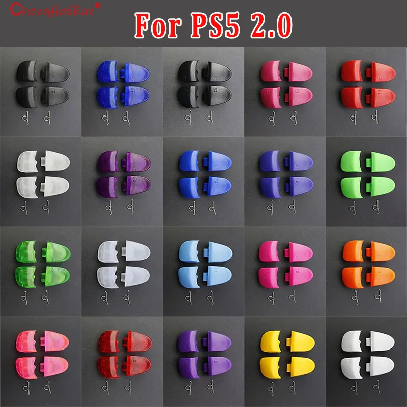 ChengHaoRan 1set For PS5 V2.0 BDM-020 Controller L1 R1 L2 R2 Trigger Shoulder Buttons & Springs Set Replace Accessories