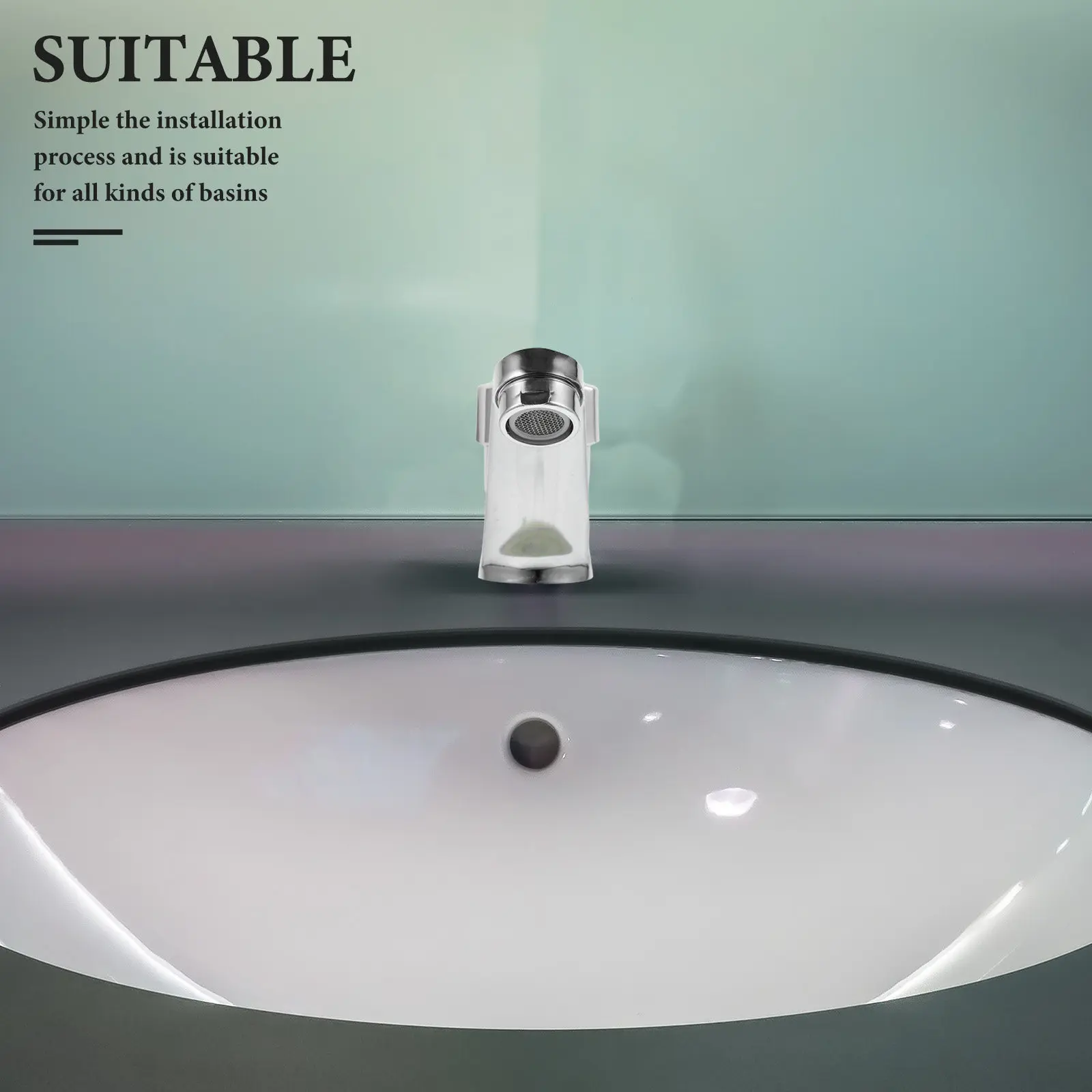 

Single Hole Cold Water Faucet Alloy Basin Tap Quick Open Easy Install for Bathroom Sink Public Use Single Cold Water Faucet