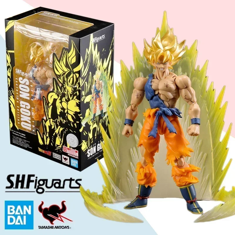 In Stock Bandai Dragon Ball Z SHFiguarts Super Saiyan Son Goku Exclusive Edition SDCC Action Figure Finished Model Toy Gift