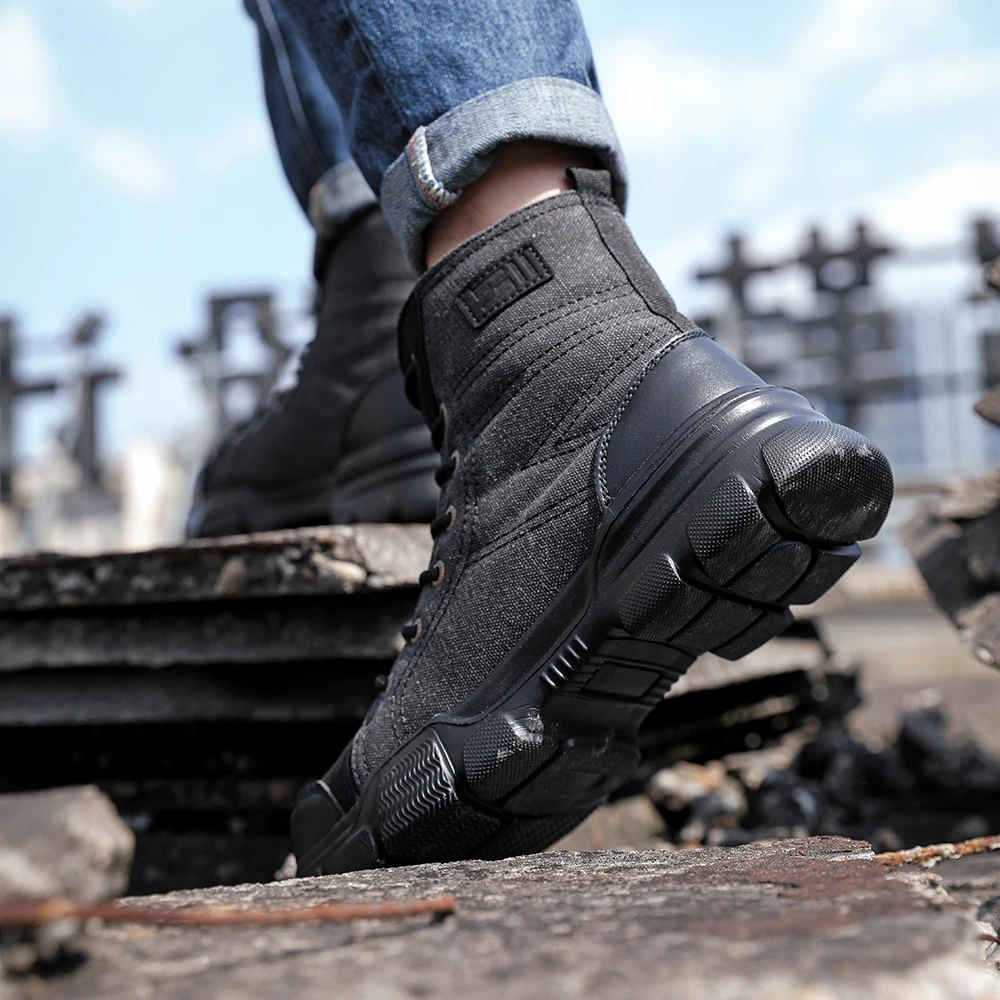 أحذية أمان أحذية بمقدمة فولاذية للرجال أحذية رياضية مريحة وناعمة للعمل مضادة للثقب ومضادة للتحطيم أحذية عمل أحذية واقية
