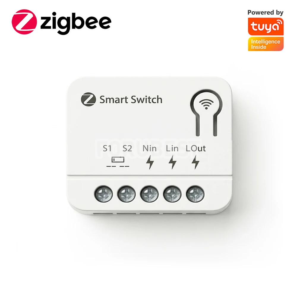 Zigbee Smart Switch Mini-Modul Smart Home Relais Automatisierungs-Schalter Kompatibel mit Tuya Smart Life Alexa Google Home Alice Benötigt Hub