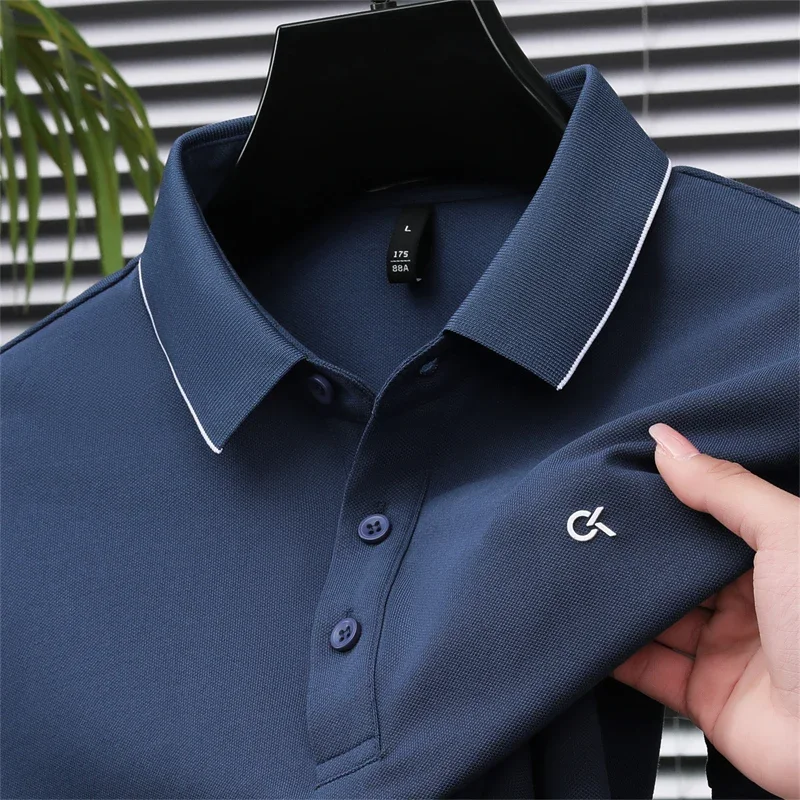 

New Men's 2024 Designer Trend Cotton POLO Shirt Exquisite Embroidery Business Casual Lapel T-shirt Men's Clothing