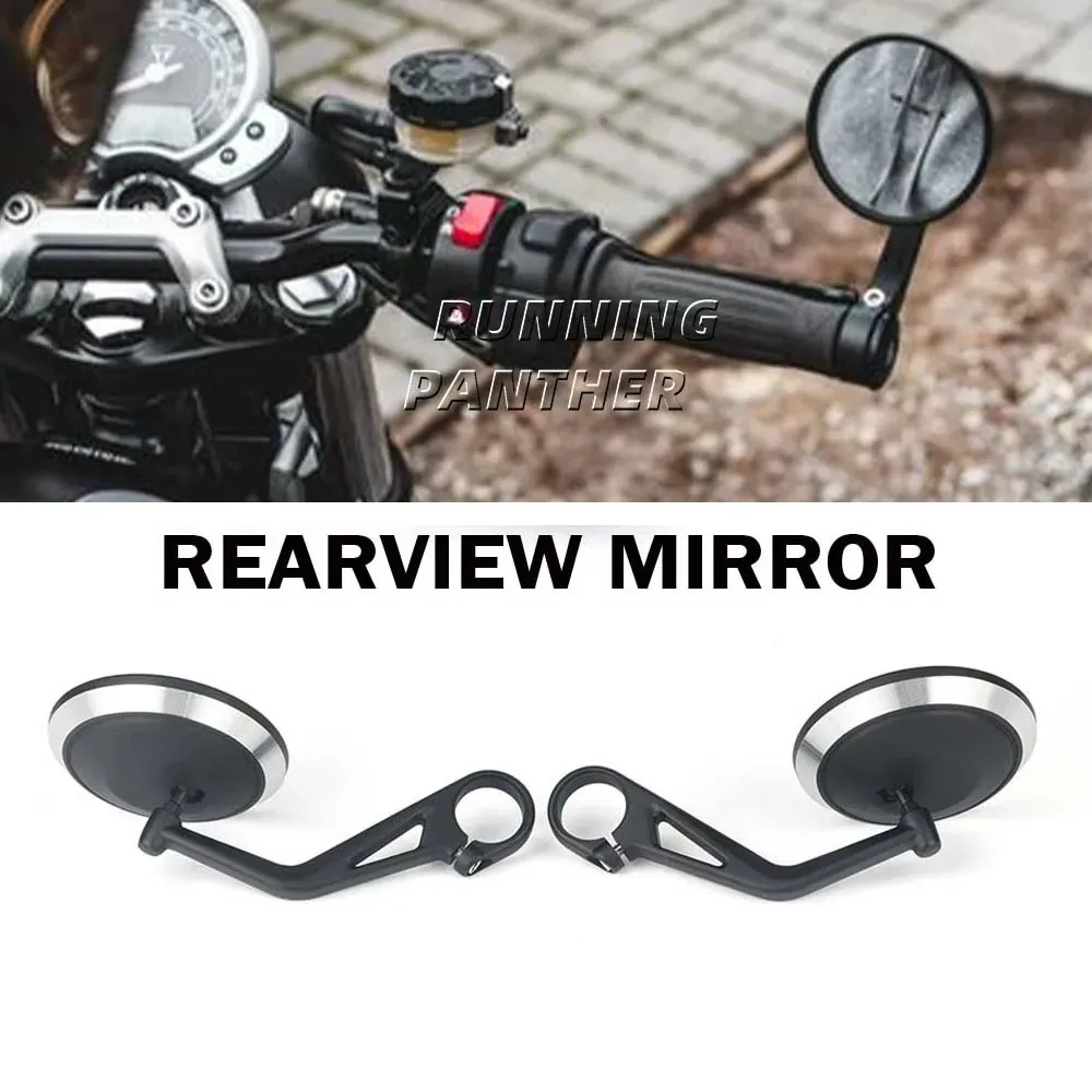 

Motorcycle CNC Handlebar Handle Bar Rearview Side Mirrors Bar End Mirror Kit For Street Trident 660 Bobber T120 Daytona 660 675