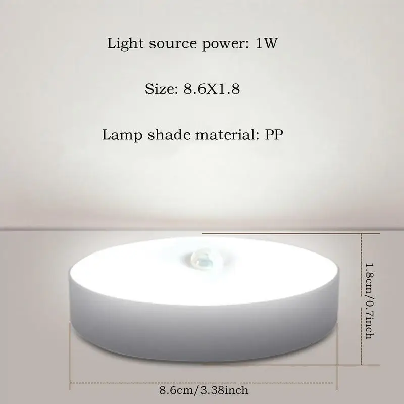 Motion Sensor Night Light LED Action Detector Lights For Inside Indoor USB Charging Induction Closet Stairway Sensor Night Light