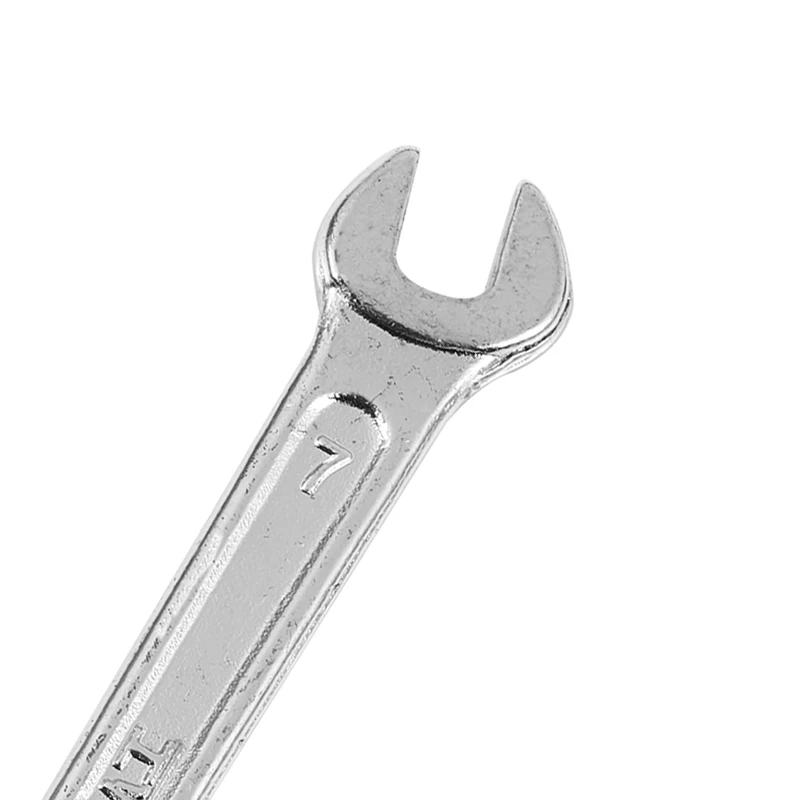 2X Silver Tone 5.5Mm X 7Mm U Shape Double Open-Ended Wrench Tool