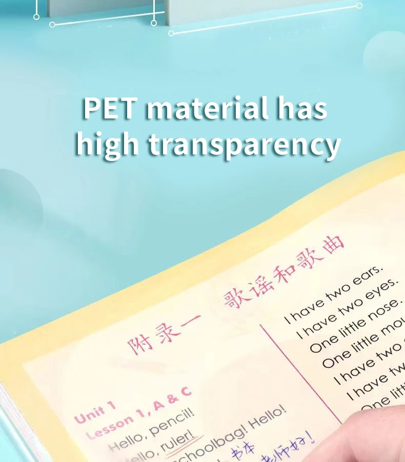 50 Blatt transparente PET-Haftnotizen, Perspektive, wasserfest, klare Fluoreszenz, Notizblock, Schreibwaren, Schule, Bürobedarf – Detail 3