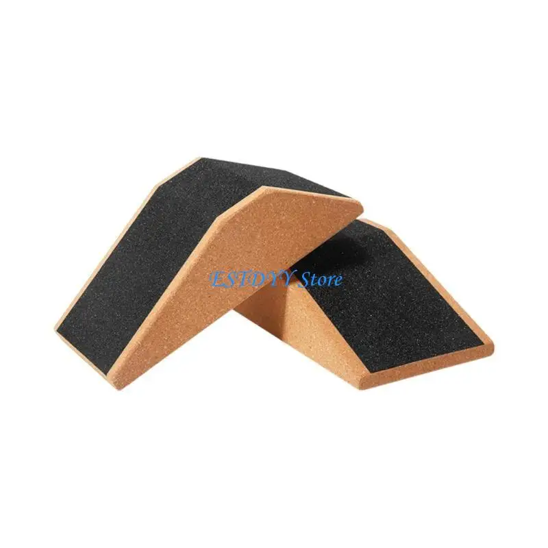 G6DE 1Pair Squat Wedges Block Cork and Sandpaper NonSlip for Heel Elevated Squats and Calf Raises Professional Squat