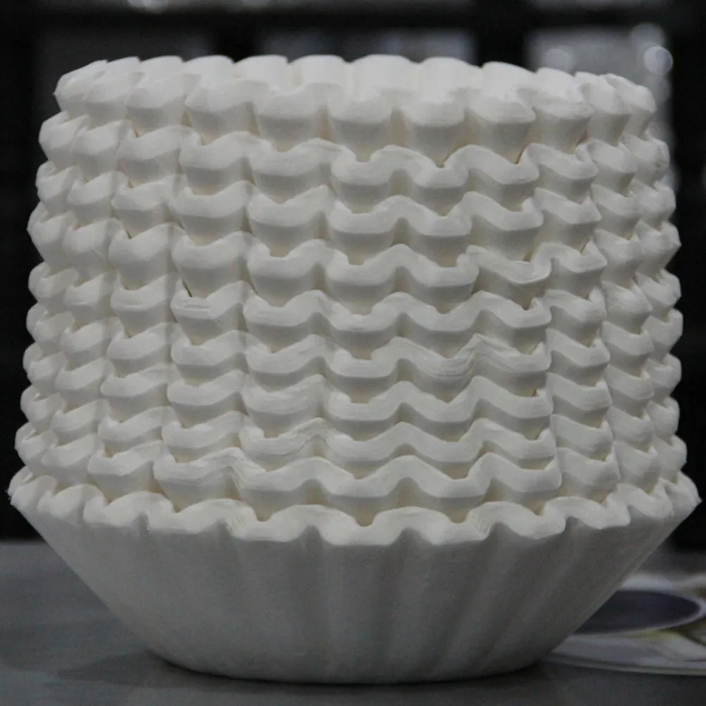 

500Pcs High Grade Coffee Filter Paper Bowl Style Commercial Filters Tall Side No Overflow Taste White